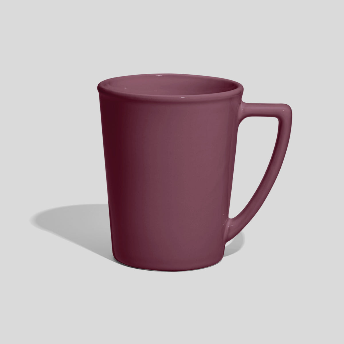 Konische Keramiktasse 280 ml mit Winkelhenkel – Mauve