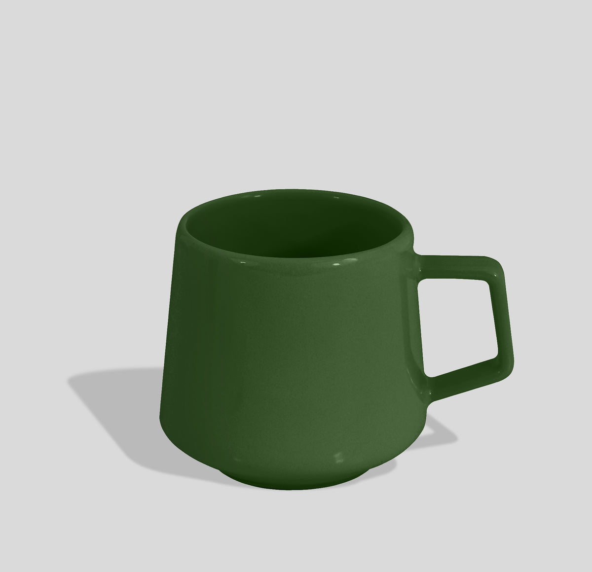 Konische Keramiktasse 300 ml mit Trapezhenkel