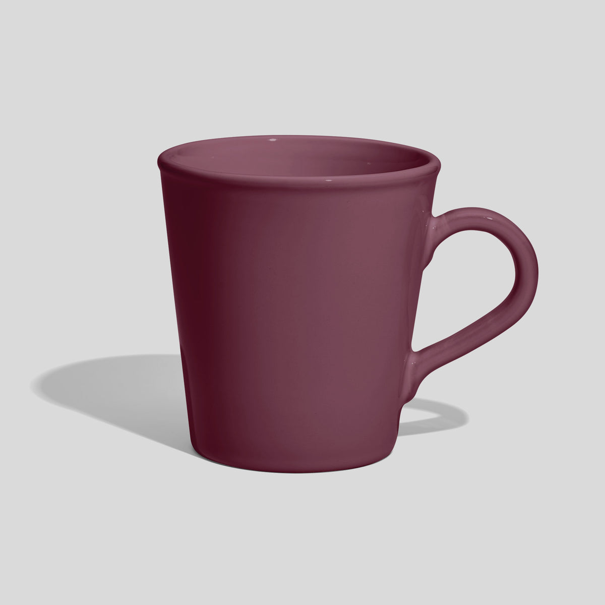 Konische Keramiktasse 460 ml mit Bogenhenkel – Mauve