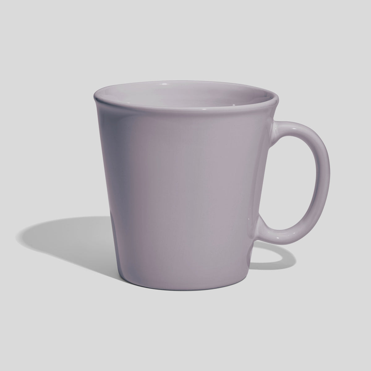 Konische Keramiktasse 600 ml mit großem Ringhenkel – Hellgrau