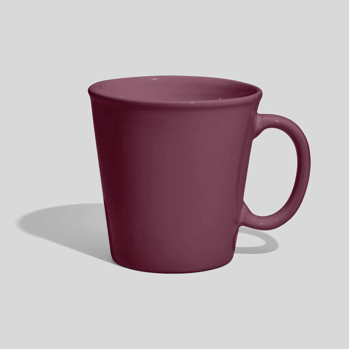 Konische Keramiktasse 600 ml mit großem Ringhenkel – Mauve