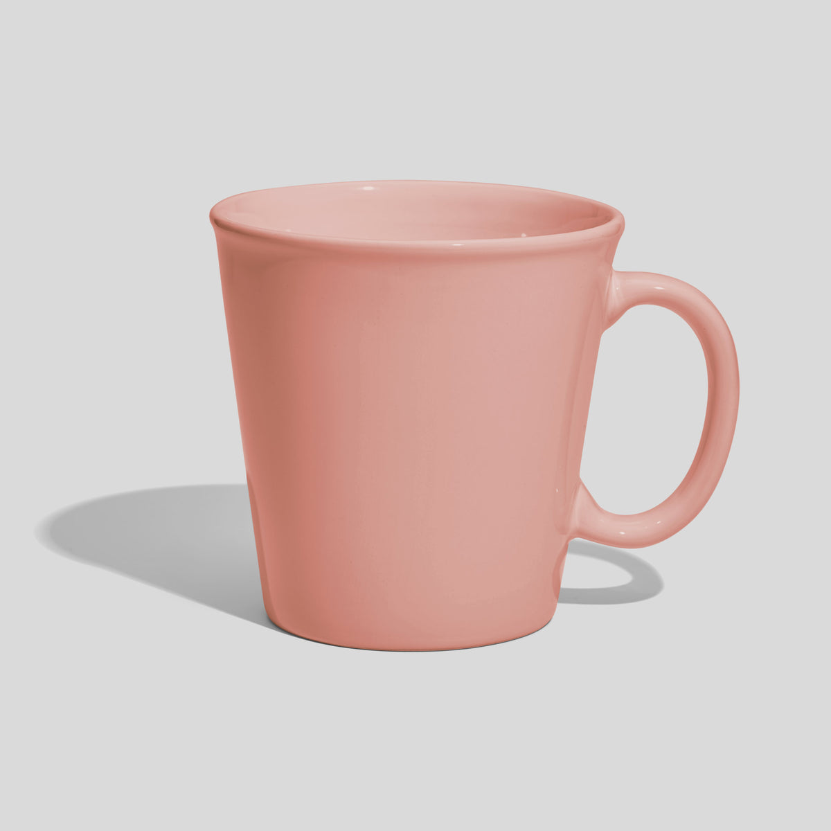 Konische Keramiktasse 600 ml mit großem Ringhenkel – Rosa