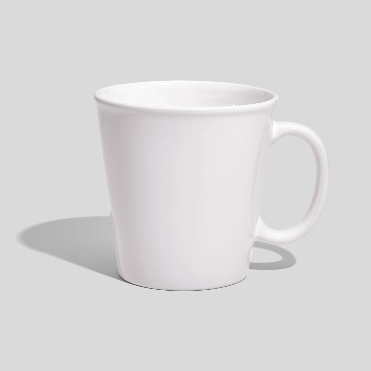 Konische Keramiktasse 600 ml mit großem Ringhenkel – Weiß