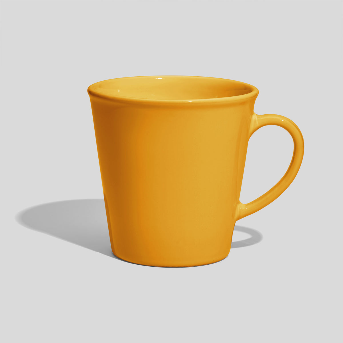 Konische Keramiktasse 600 ml mit weitem Rand – Gelb