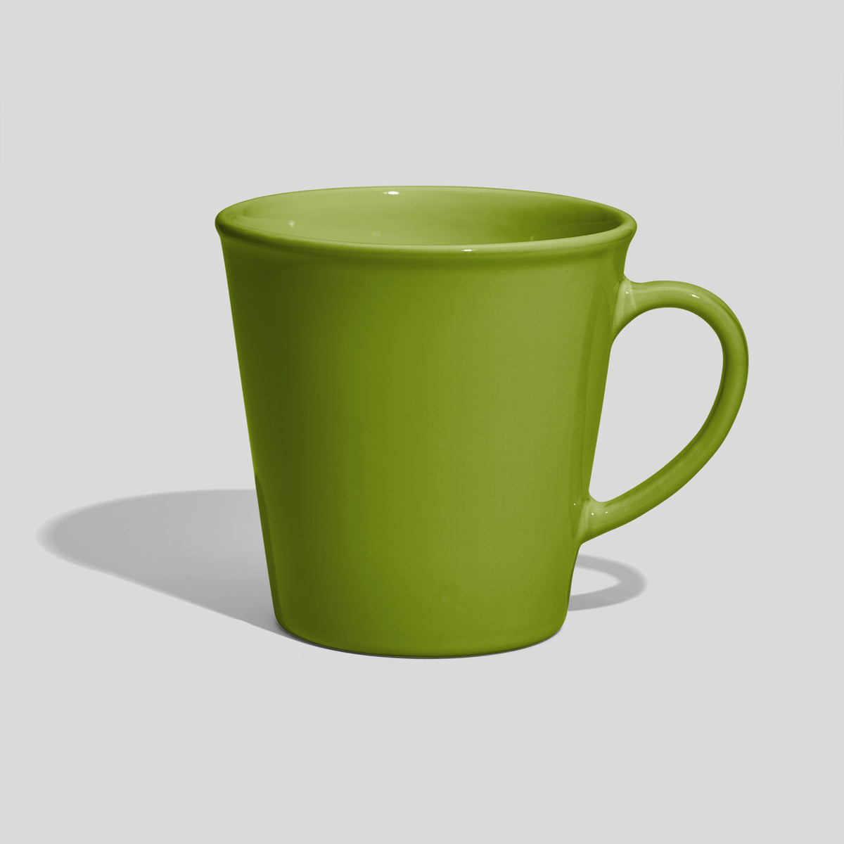 Konische Keramiktasse 600 ml mit weitem Rand – Olivgrün