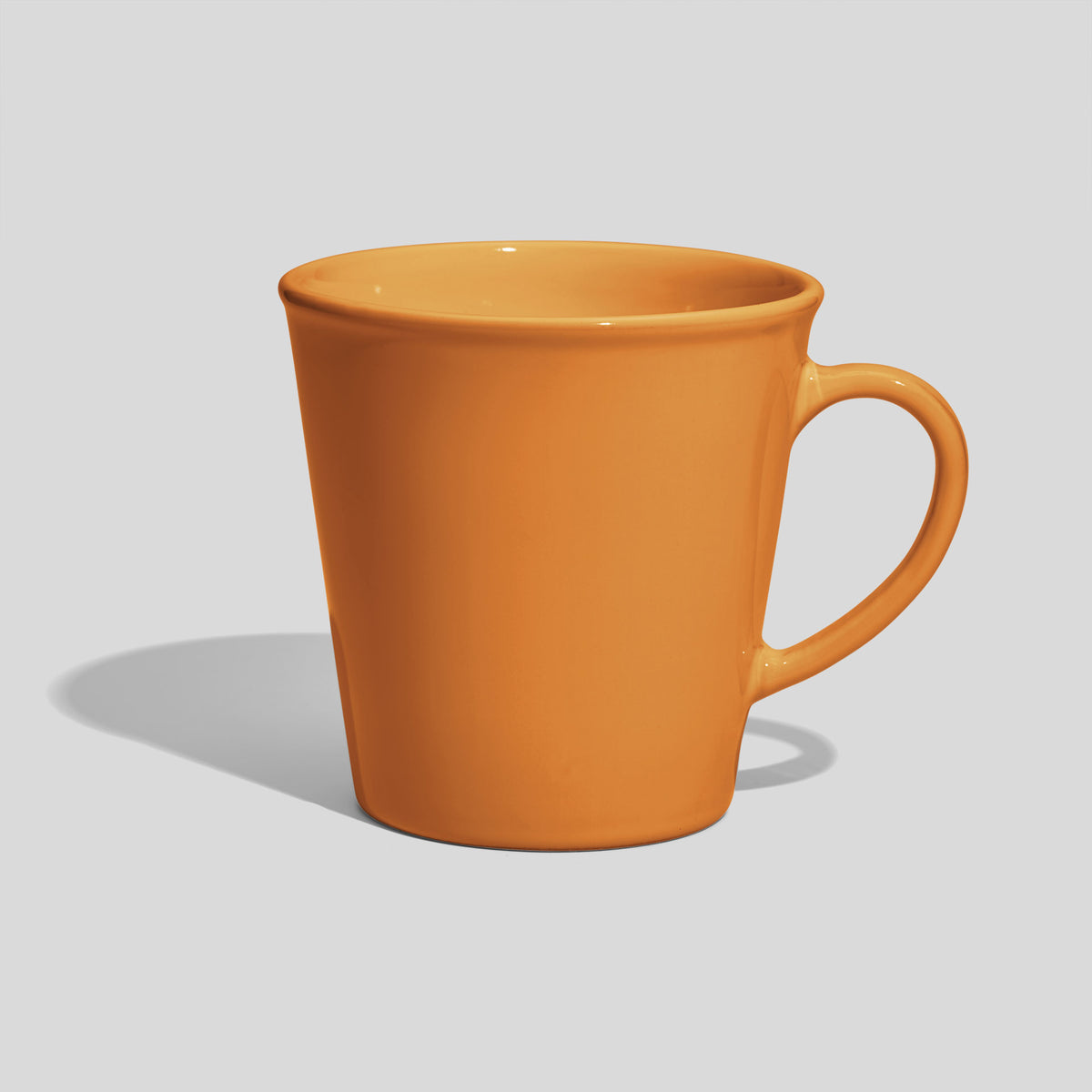 Konische Keramiktasse 600 ml mit weitem Rand – Senfgelb