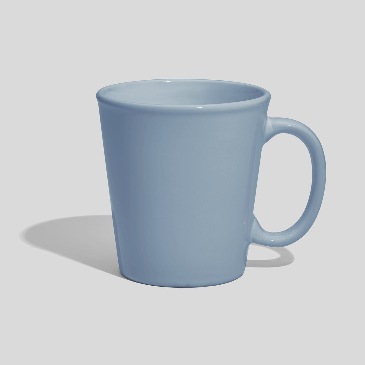 Konischer Kaffeebecher 460 ml mit ovalem Ringhenkel – Hellblau