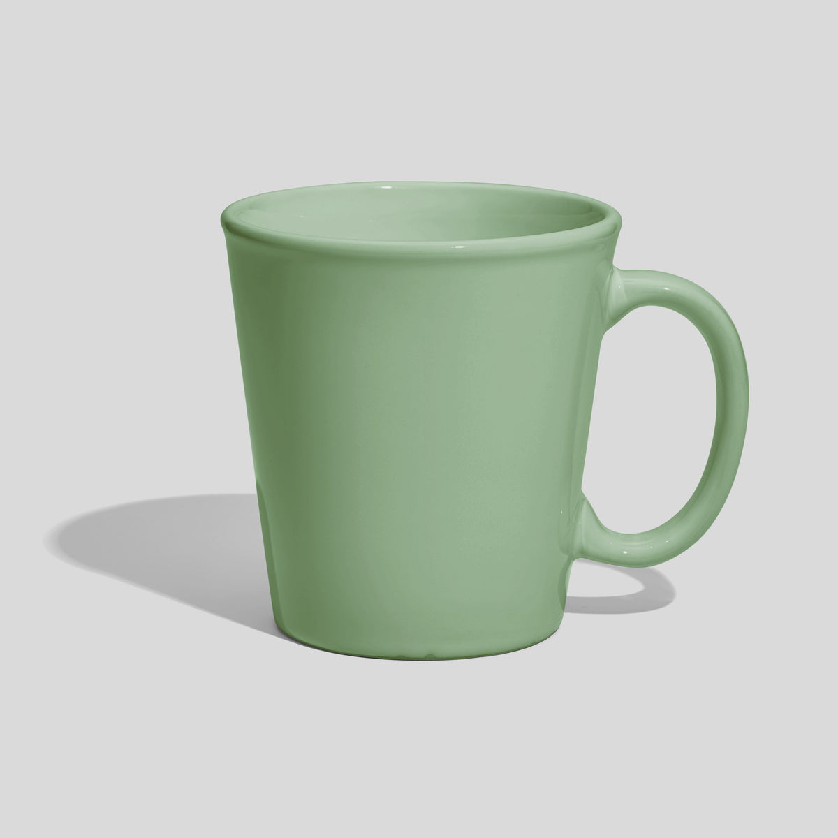 Konischer Kaffeebecher 460 ml mit ovalem Ringhenkel – Mintgrün