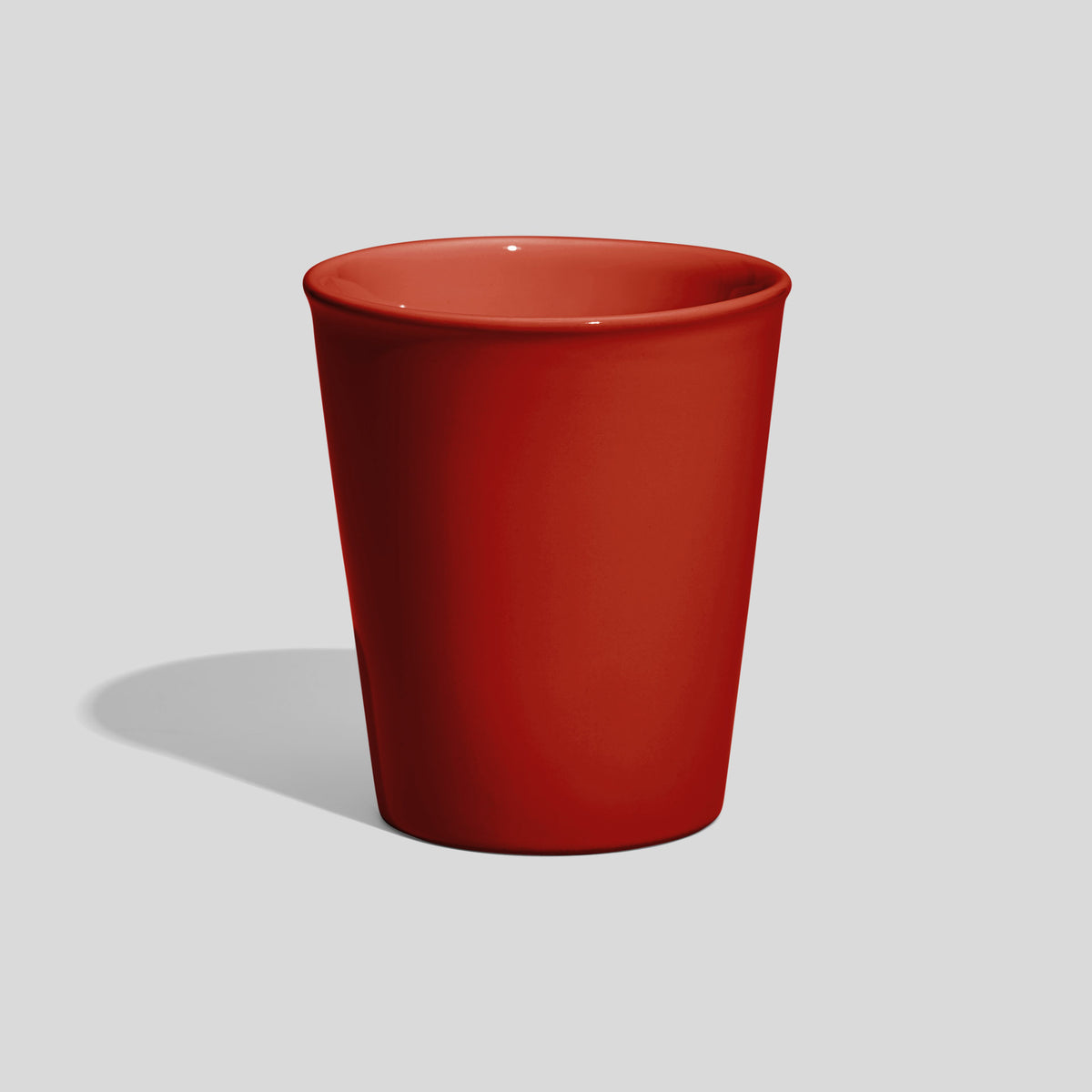 Konischer Keramikbecher 280 ml ohne Henkel – Rot