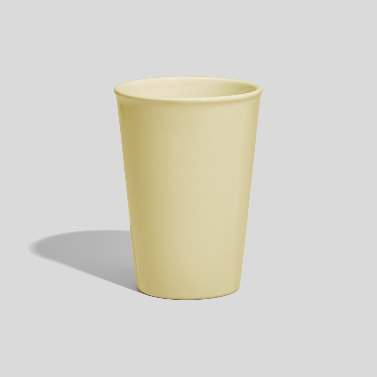 Konischer Keramikbecher 380 ml ohne Henkel – Ecru