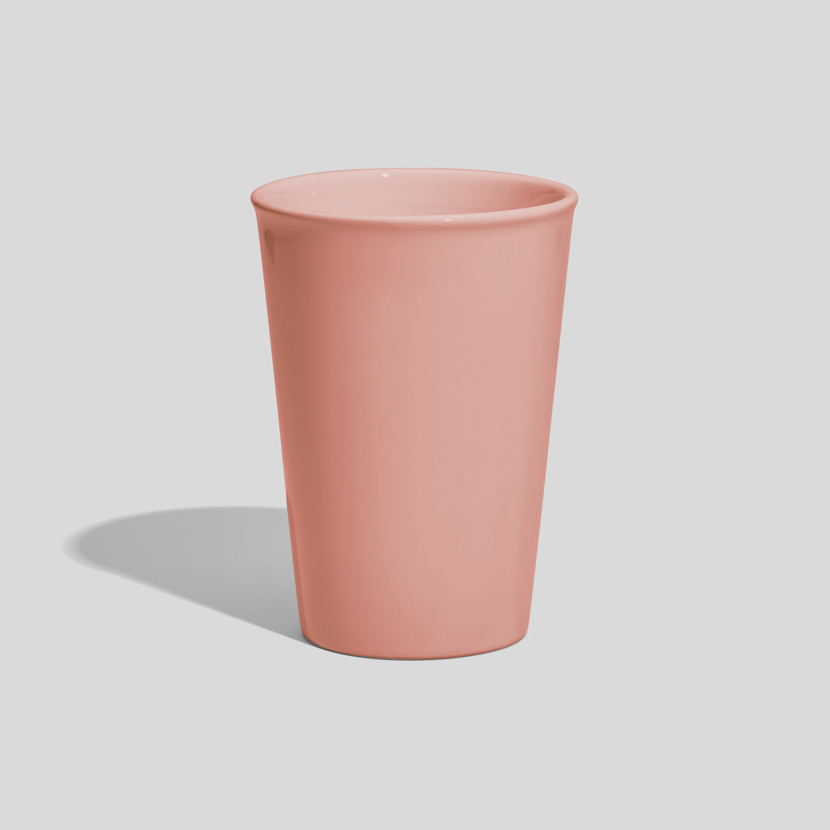 Konischer Keramikbecher 380 ml ohne Henkel – Rosa