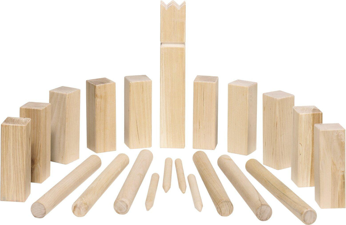Kubb Wikingerspiel in kleiner Größe mit Baumwollbeutel – Ansicht