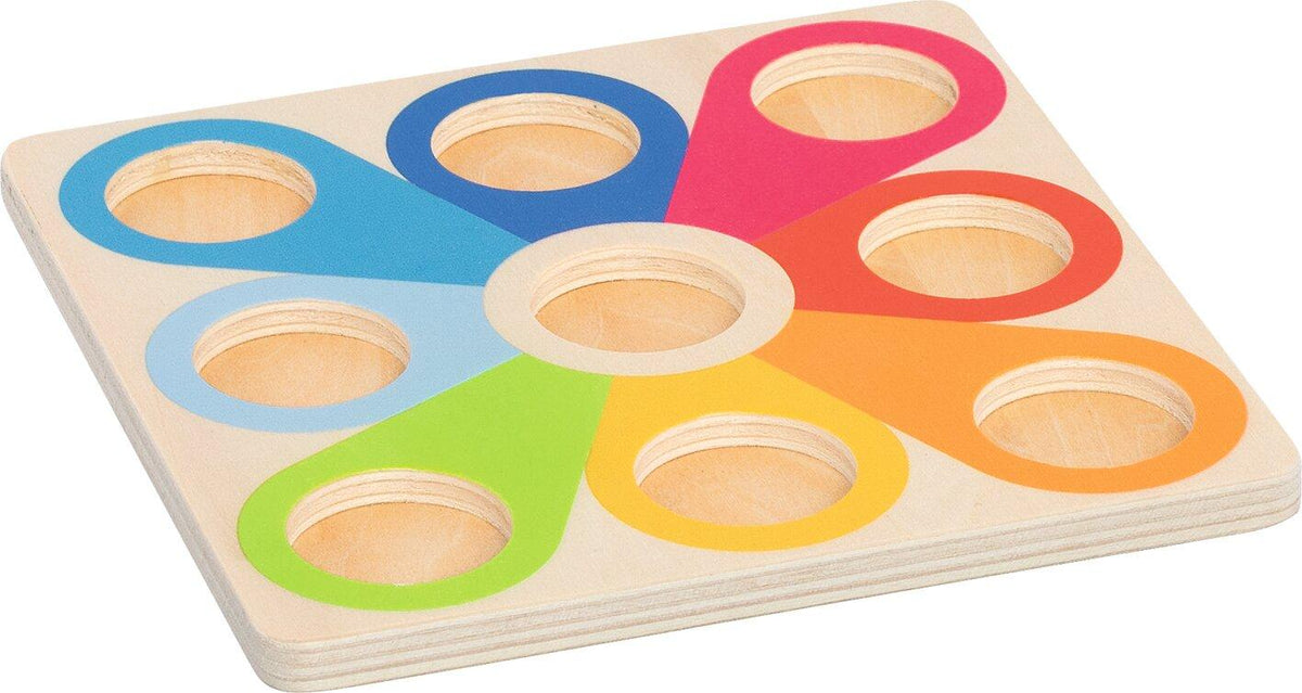Kugelpyramide Stapelspiel mit bunten Holzkugeln – weitere Ansicht