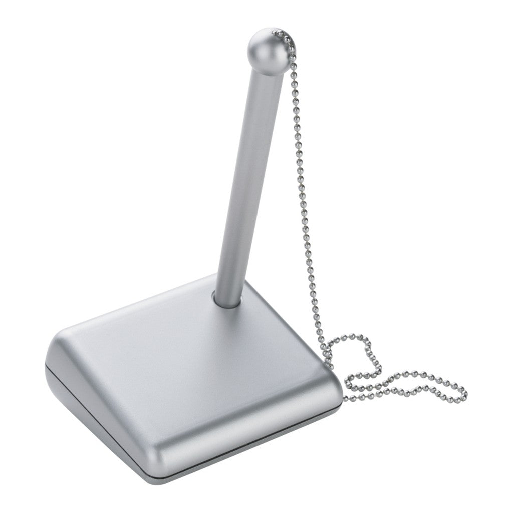 Kugelschreiberständer in Silber mit Kette – Silber