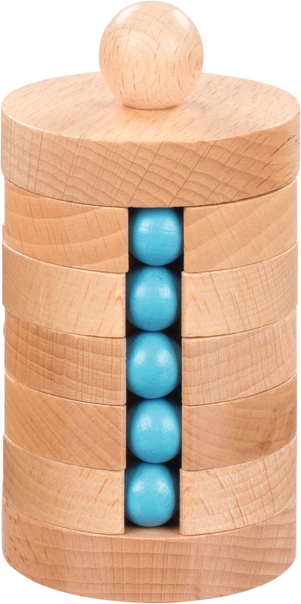 Kugelturm Holzpuzzle mit bunten Kugeln – Weitere Ansicht