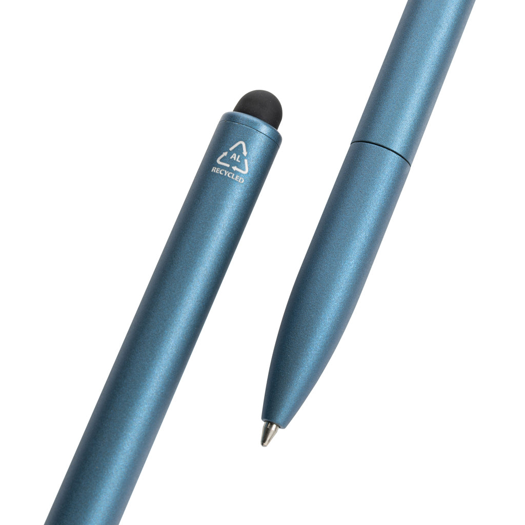 Kymi Stift mit Stylus aus RCS recyceltem Aluminum – Königsblau