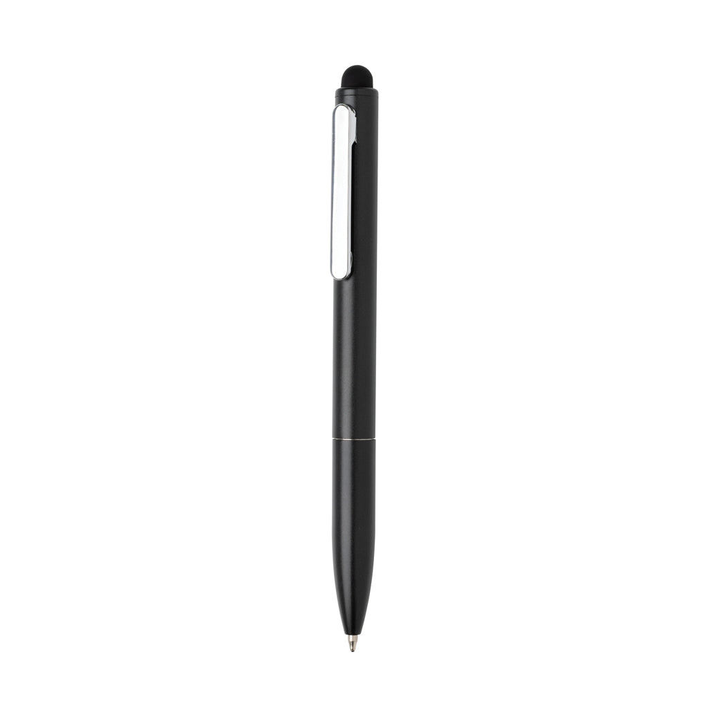 Kymi Stift mit Stylus aus RCS recyceltem Aluminum – schwarz