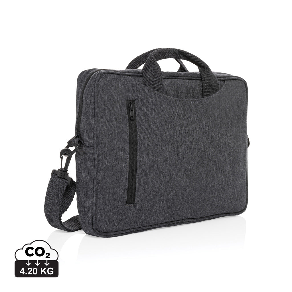 Laluka AWARE™ 15.4" Laptop-Tasche aus recycelter Baumwolle – anthrazit
