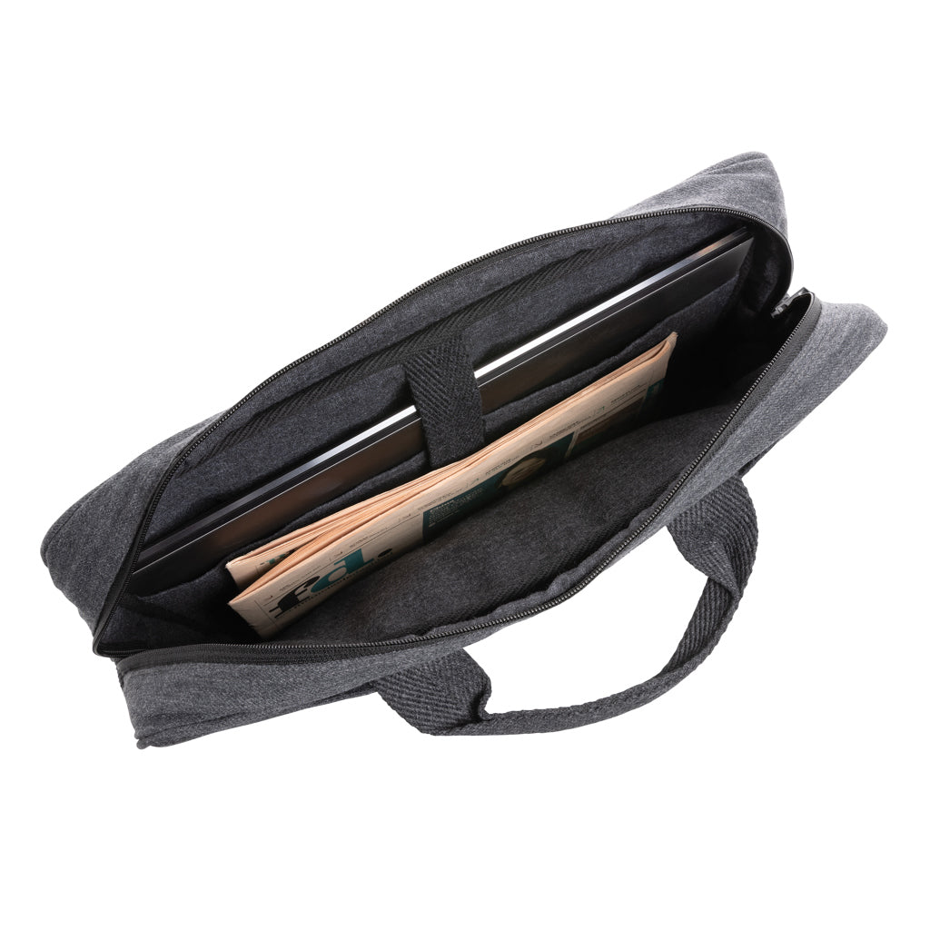 Laluka AWARE™ 15.4" Laptop-Tasche aus recycelter Baumwolle – anthrazit