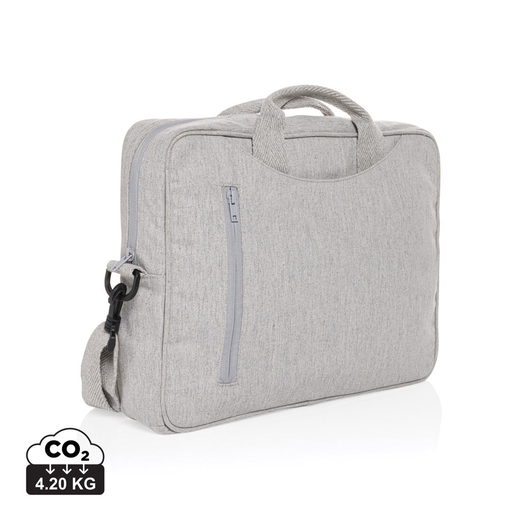 Laluka AWARE™ 15.4" Laptop-Tasche aus recycelter Baumwolle – grau