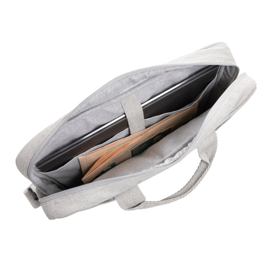 Laluka AWARE™ 15.4" Laptop-Tasche aus recycelter Baumwolle – grau