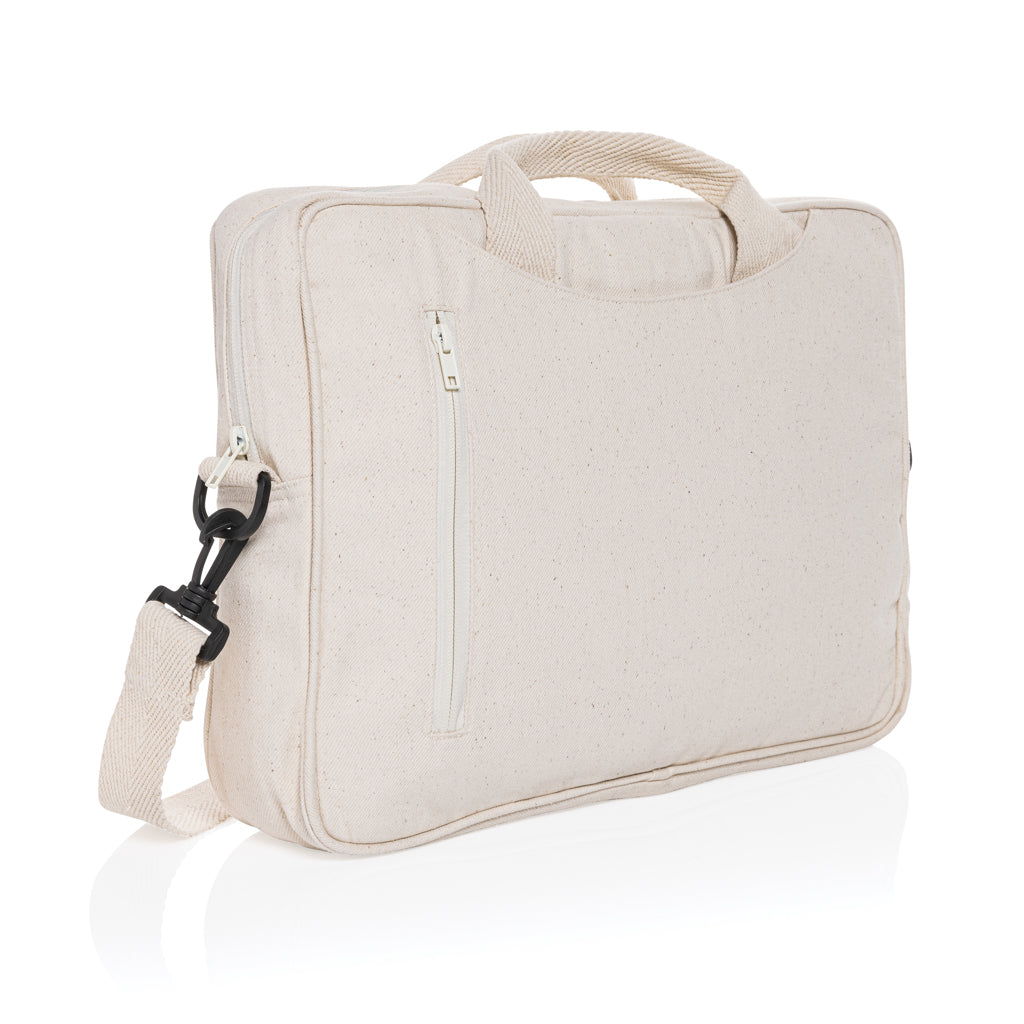 Laluka AWARE™ 15.4" Laptop-Tasche aus recycelter Baumwolle – off white