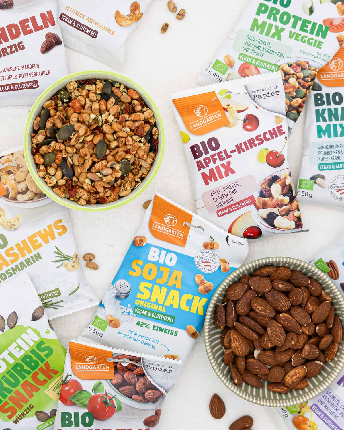 LANDGARTEN Bio Geschenkbox Groß Fitness mit Logo Button