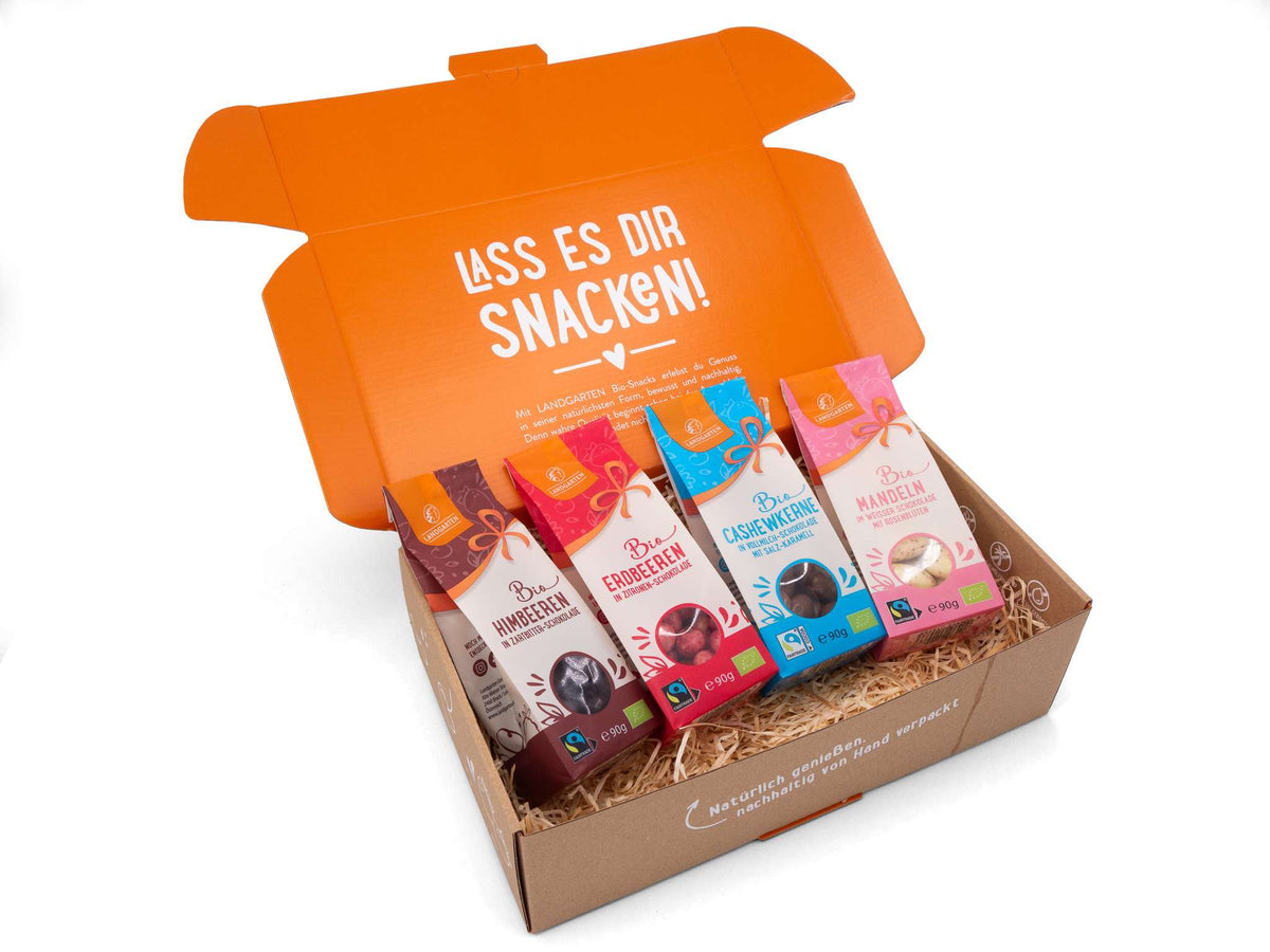 LANDGARTEN Bio Geschenkbox Premium Linie mit Logo Button