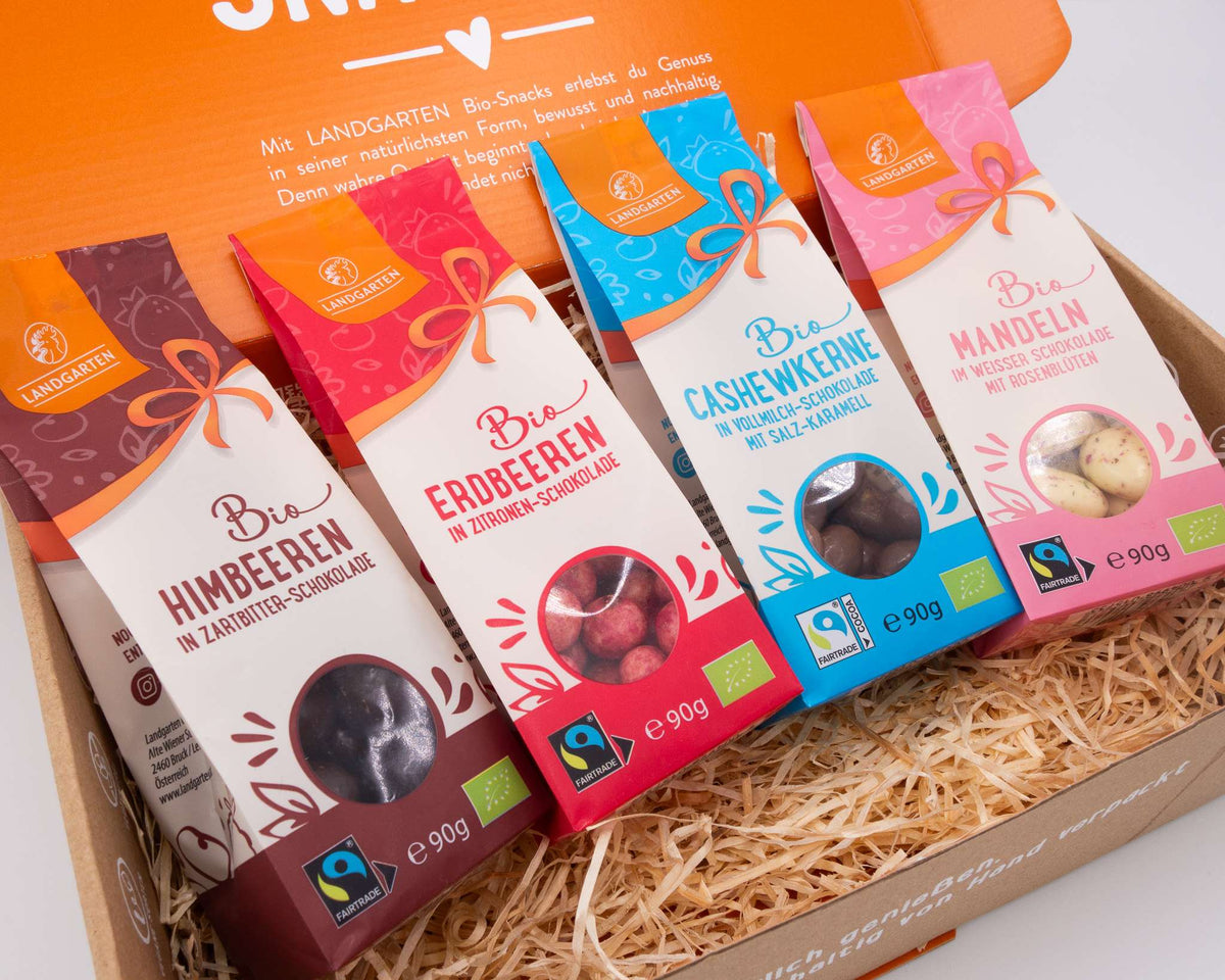 LANDGARTEN Bio Geschenkbox Premium Linie mit Logo Button