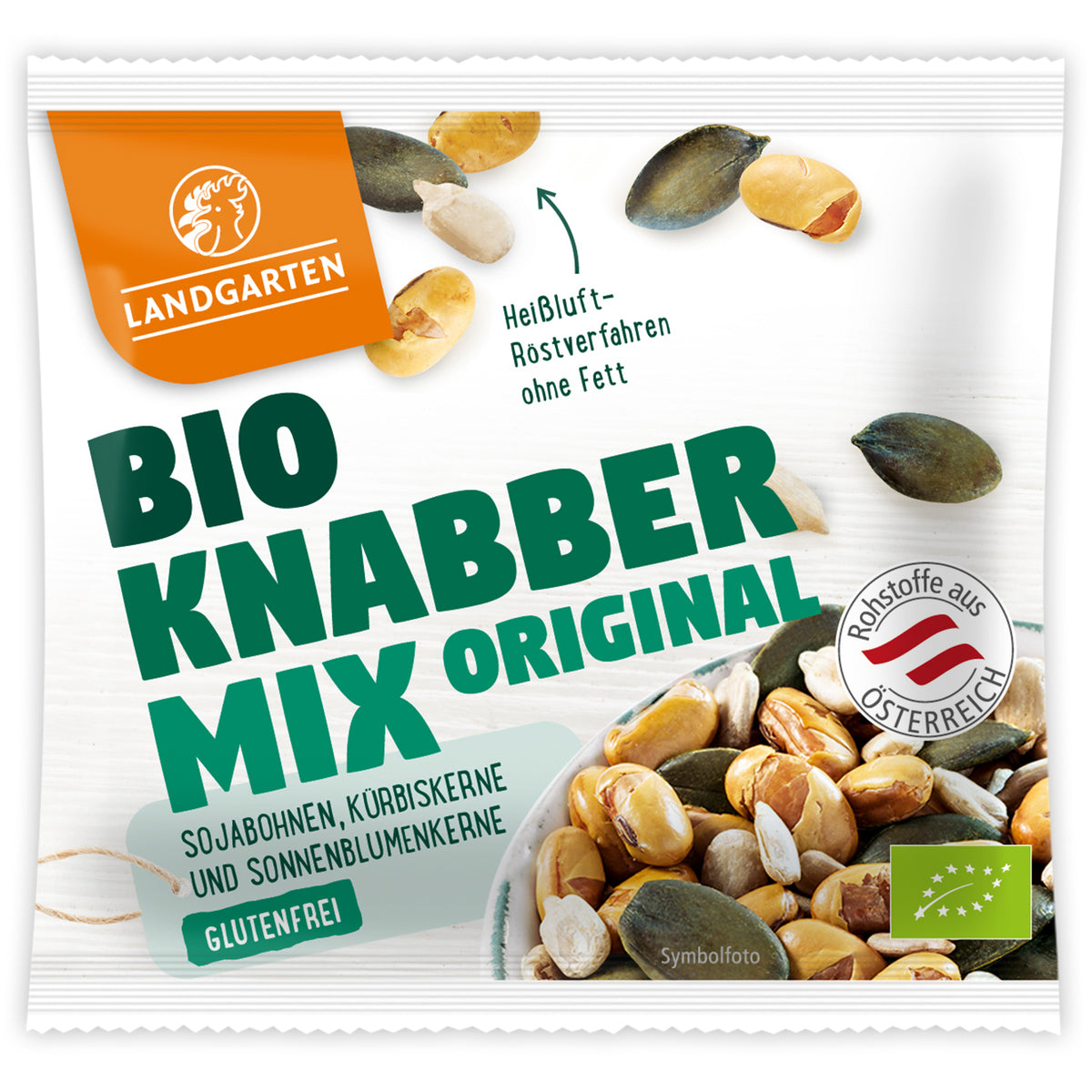 LANDGARTEN Bio Knabber Mix Original 10 g mit Logo Button