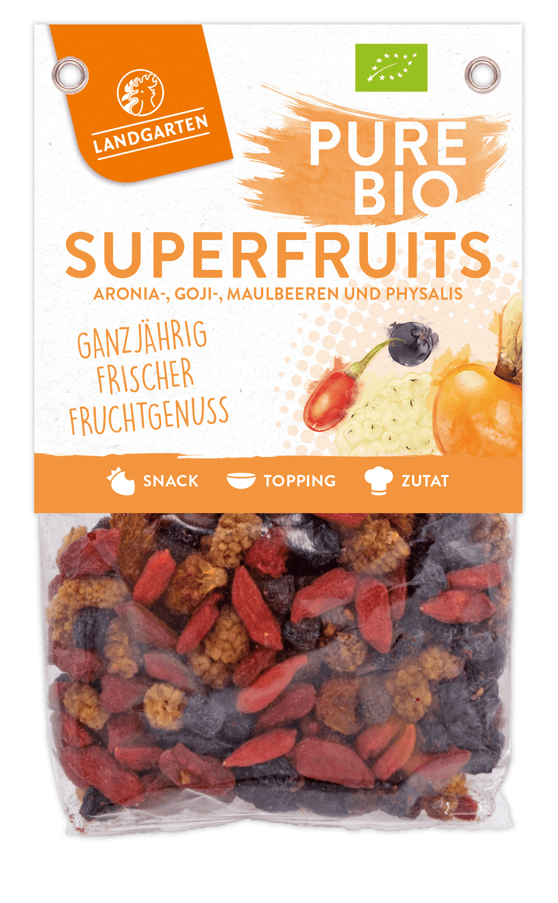 LANDGARTEN Pure Bio Superfruits 120 g mit Logo Button