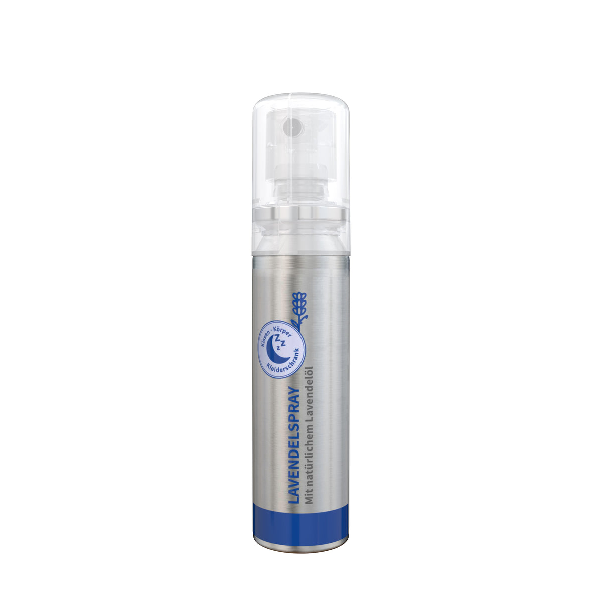 Lavendel Duftspray 20 ml Aluminiumdose mit Etikett rundum – transparent