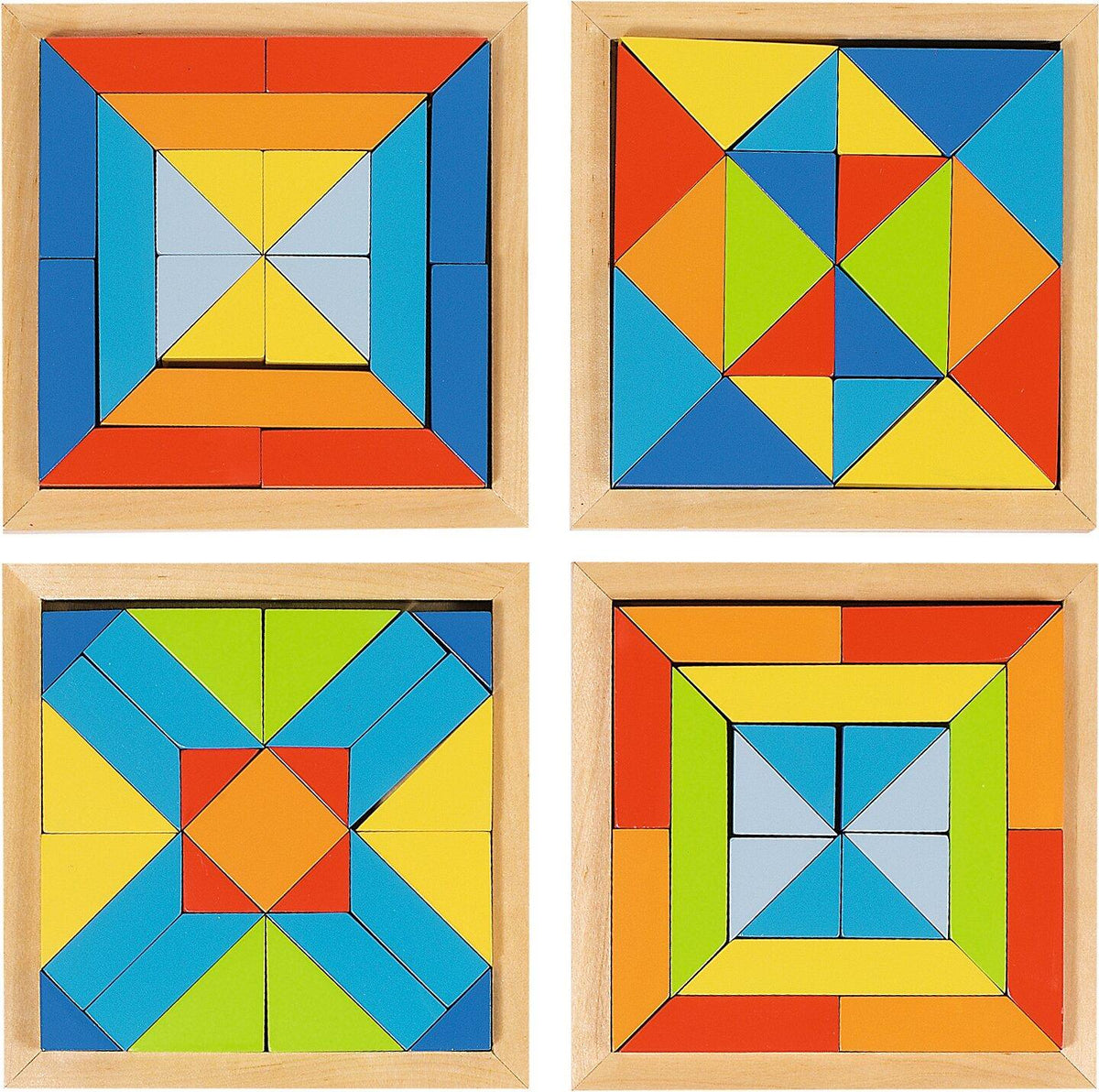 Legespiel Formenwelten I mit vier geometrischen Mustern