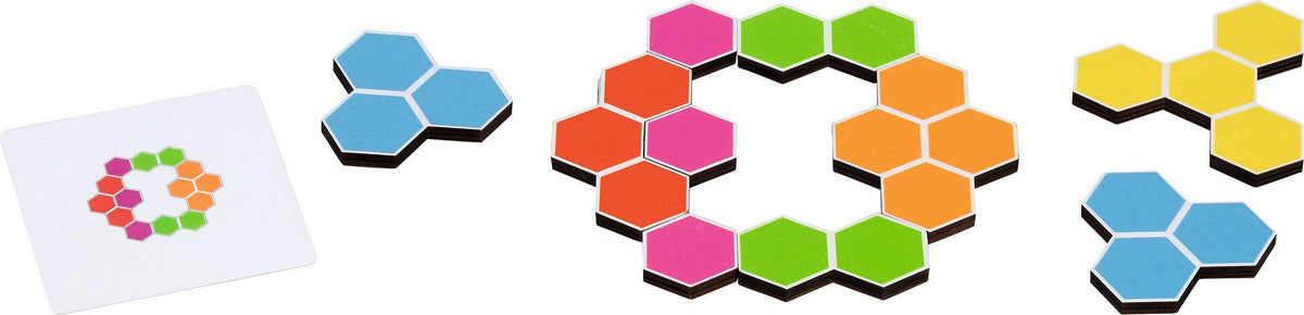 Legespiel Schildkröte Rosy mit Sechsecken und Vorlagen – Weitere Ansicht