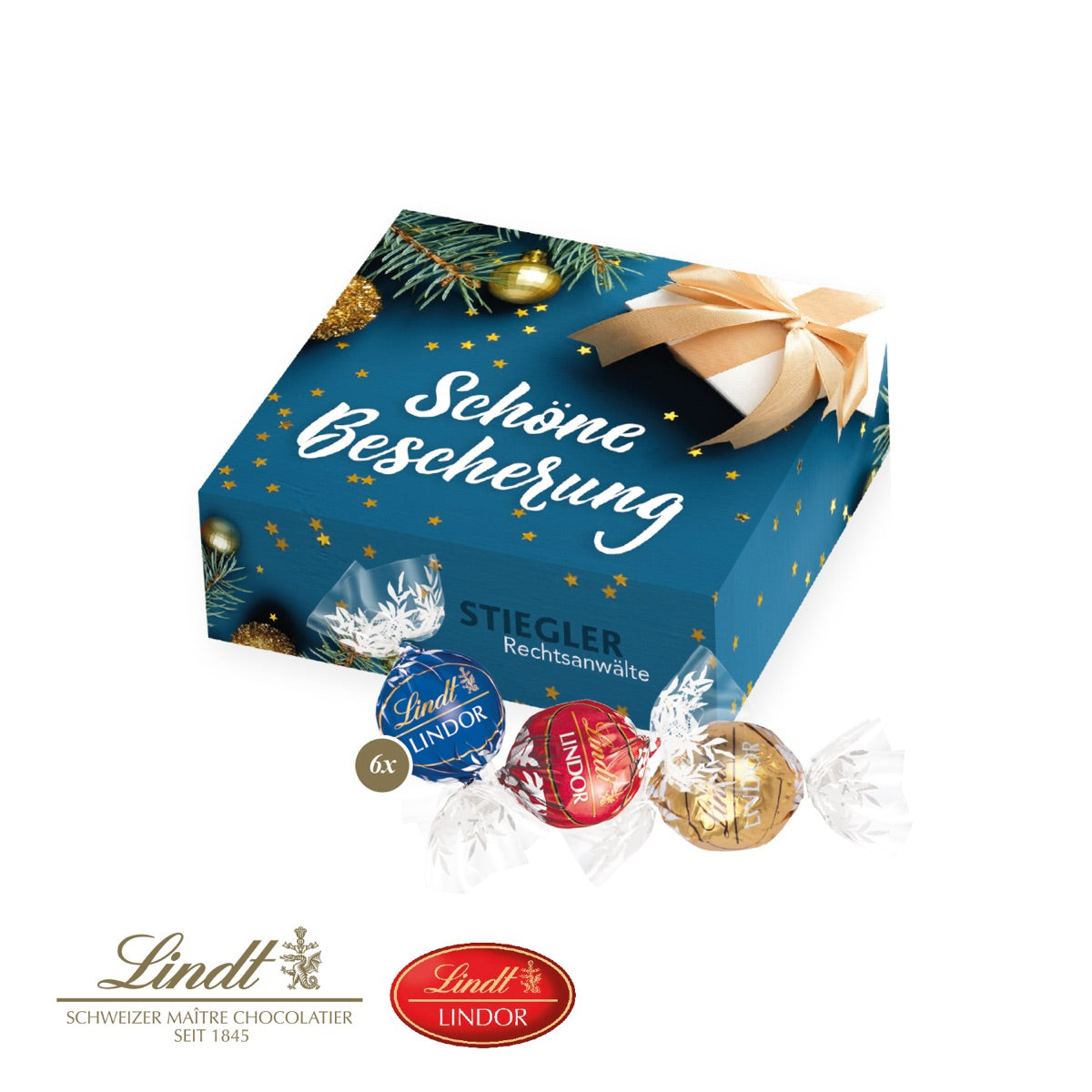 Lindor Präsent, 6er Weihnachtsedition