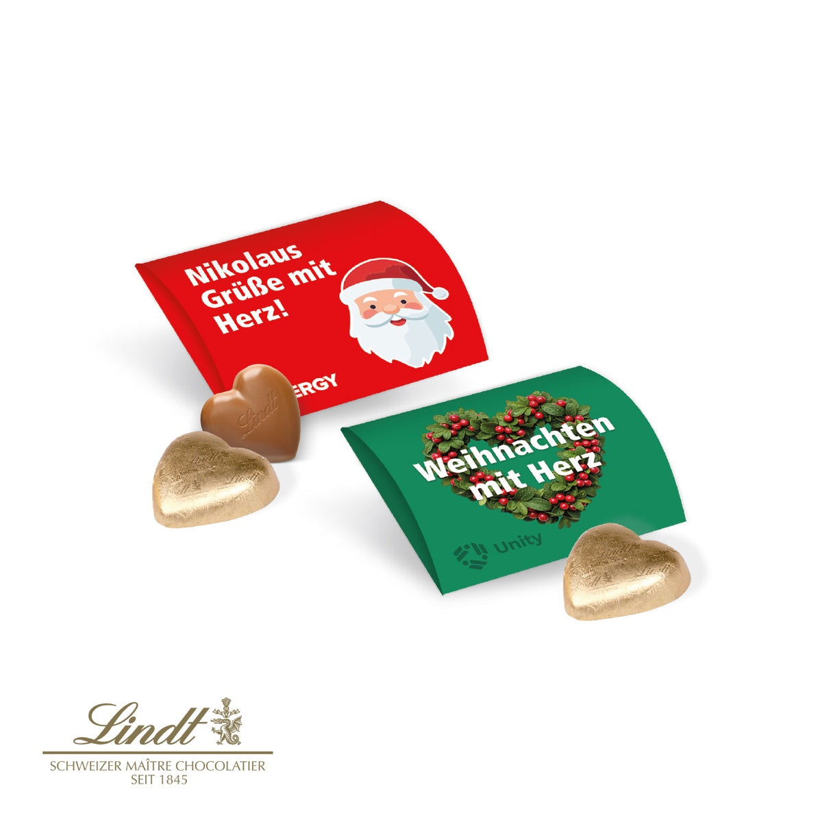 Lindt Herz, 5 g im Werbebriefchen Xmas Edition