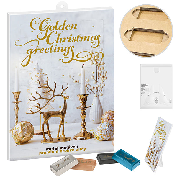 Lindt Naps Adventskalender aus Papier mit Wellpappe Inlay, 120 g