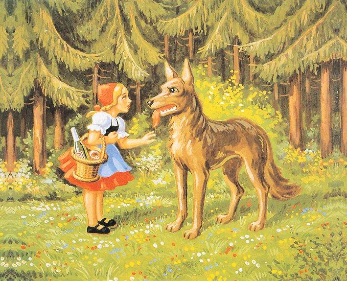 Märchen Würfelpuzzle im Holzkasten mit 20 Würfeln – Seitenansicht