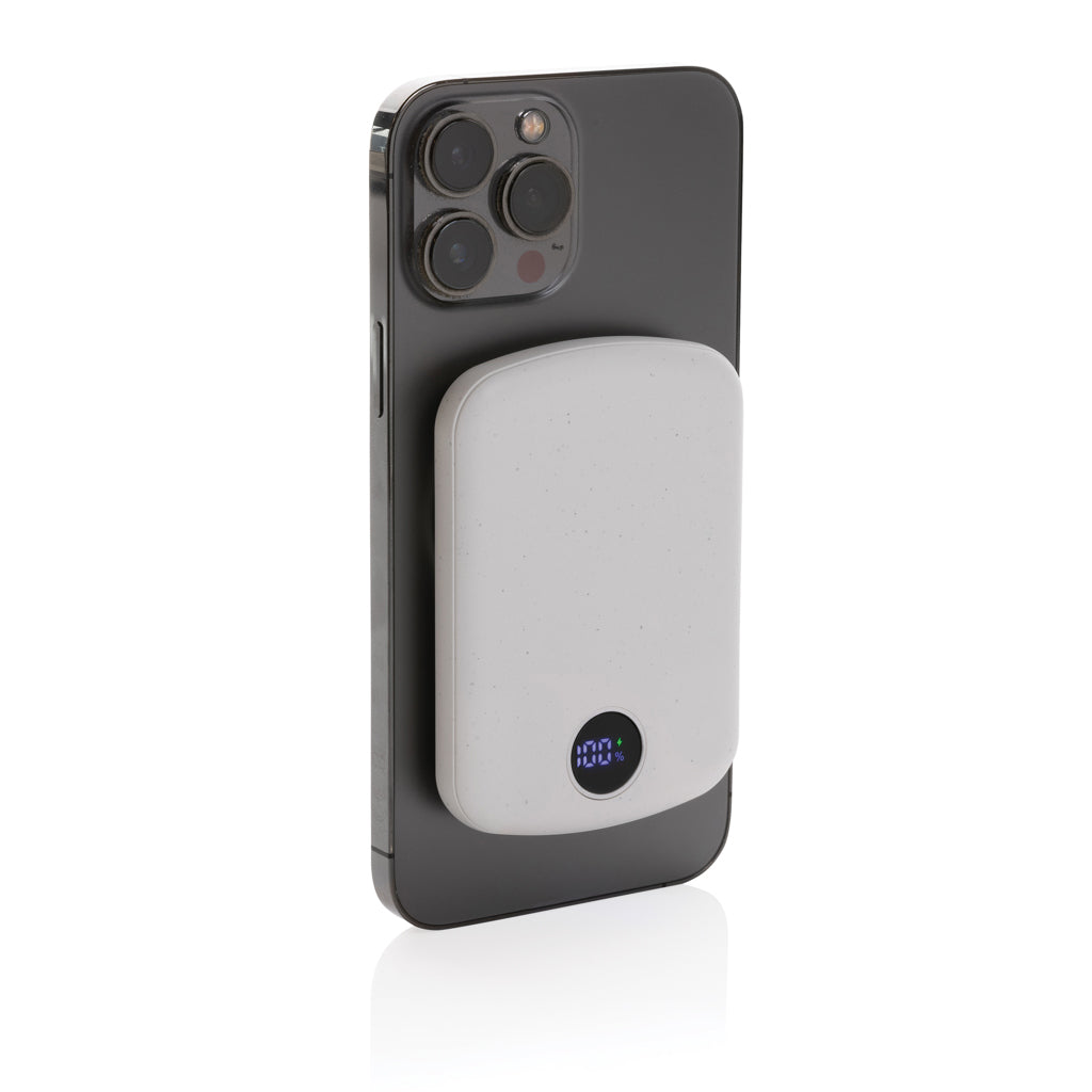 MagBoost 5.000mAh magnetische Powerbank aus RCS rec. Plastik – weiß