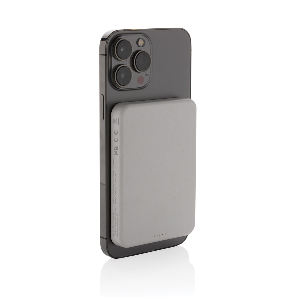 Magnetix 5.000mAh magnetische Powerbank aus RCS recycel. ABS – weiß