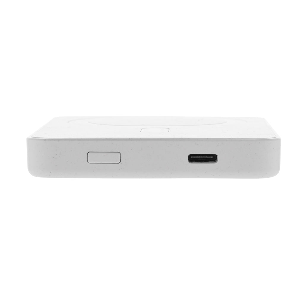 Magnetix 5.000mAh magnetische Powerbank aus RCS recycel. ABS – weiß