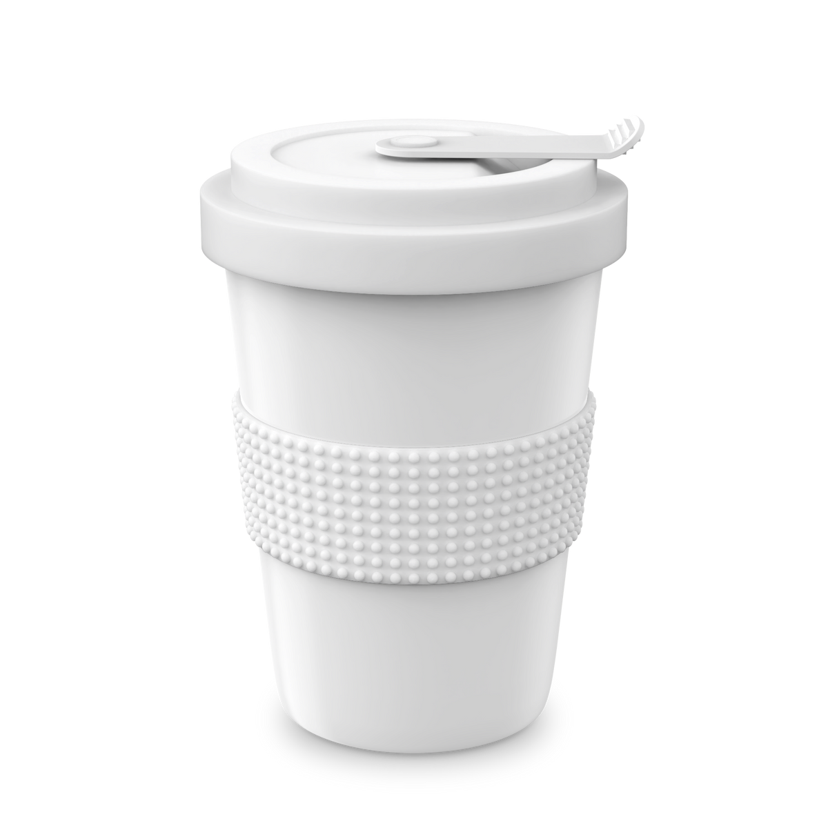 Mahlwerck Coffee2Go Basic Becher mit Deckel 370 ml – Weiß