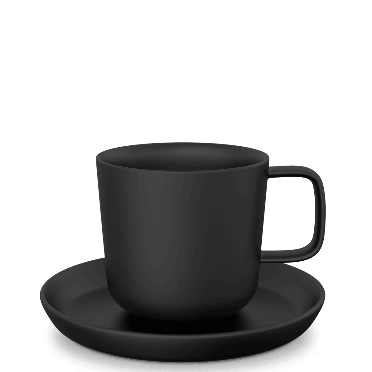 Mahlwerck Costa Verde Kaffeetasse mit Untertasse in Schwarz oder Grau