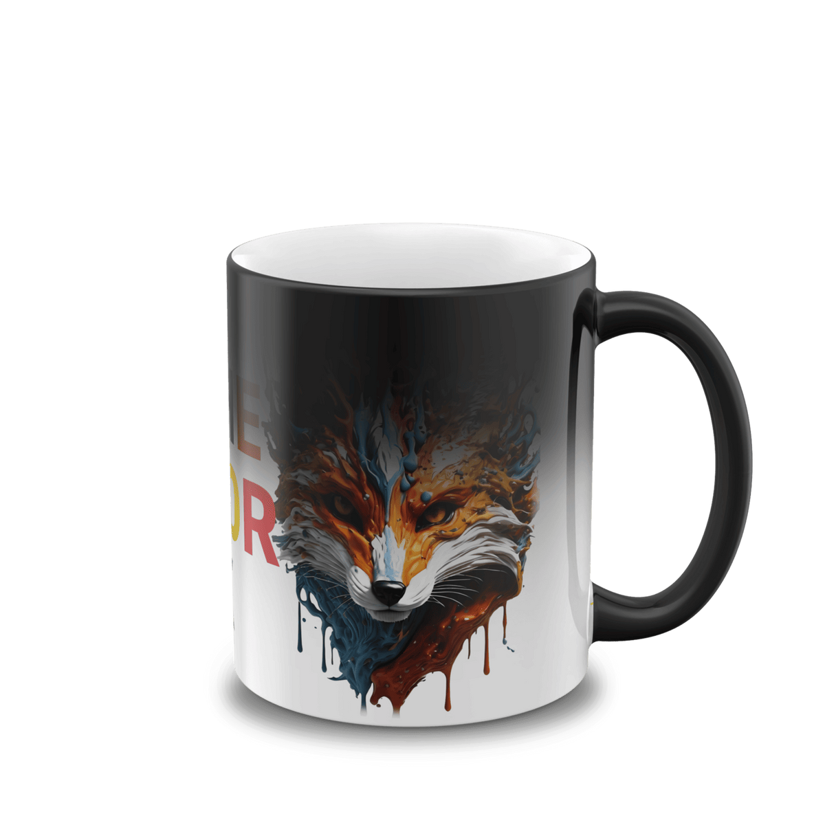 Mahlwerck Magic Tasse Sublimation Schwarz 330 ml – Weiß und Schwarz