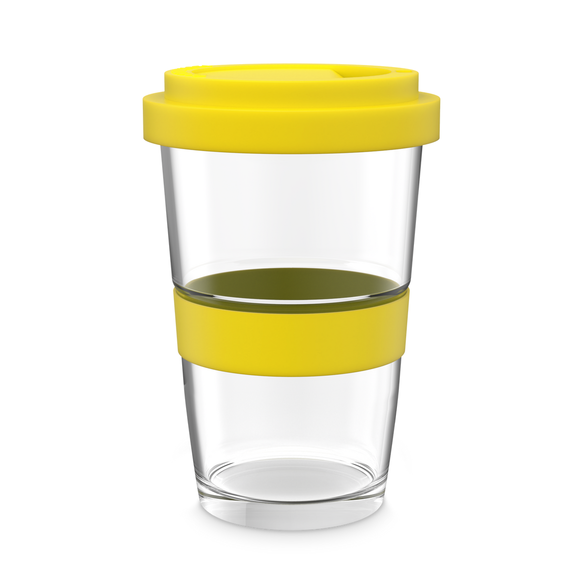 Mahlwerck Smoothie2Go Glasbecher mit Deckel 380 ml – Transparent