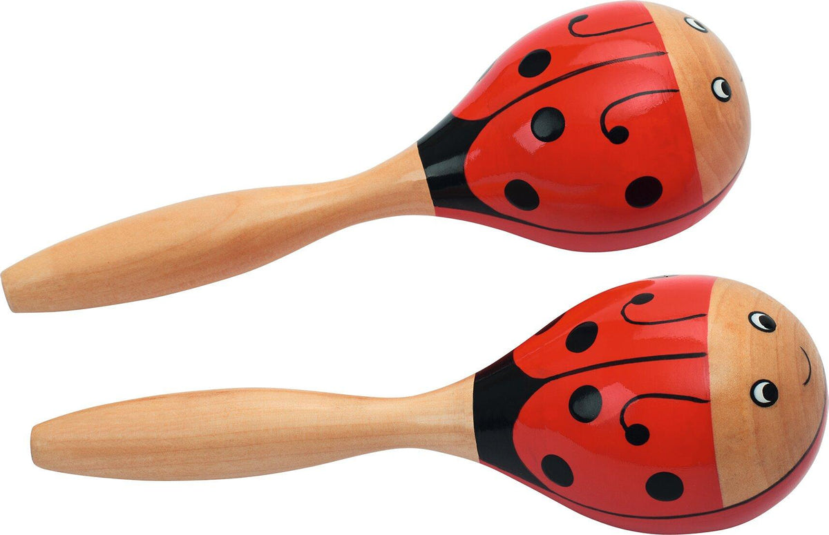 Marienkäfer Maracas aus Holz im Paar – Ansicht