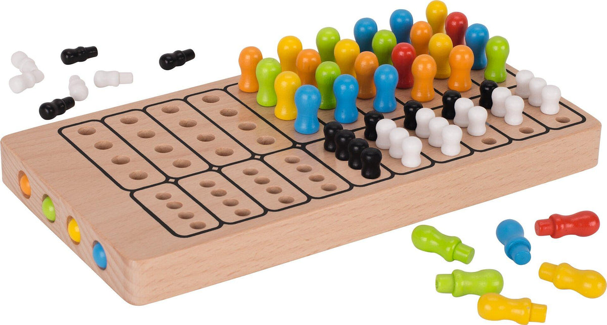 Master Logic Rätselspiel aus Holz mit Farbstiften