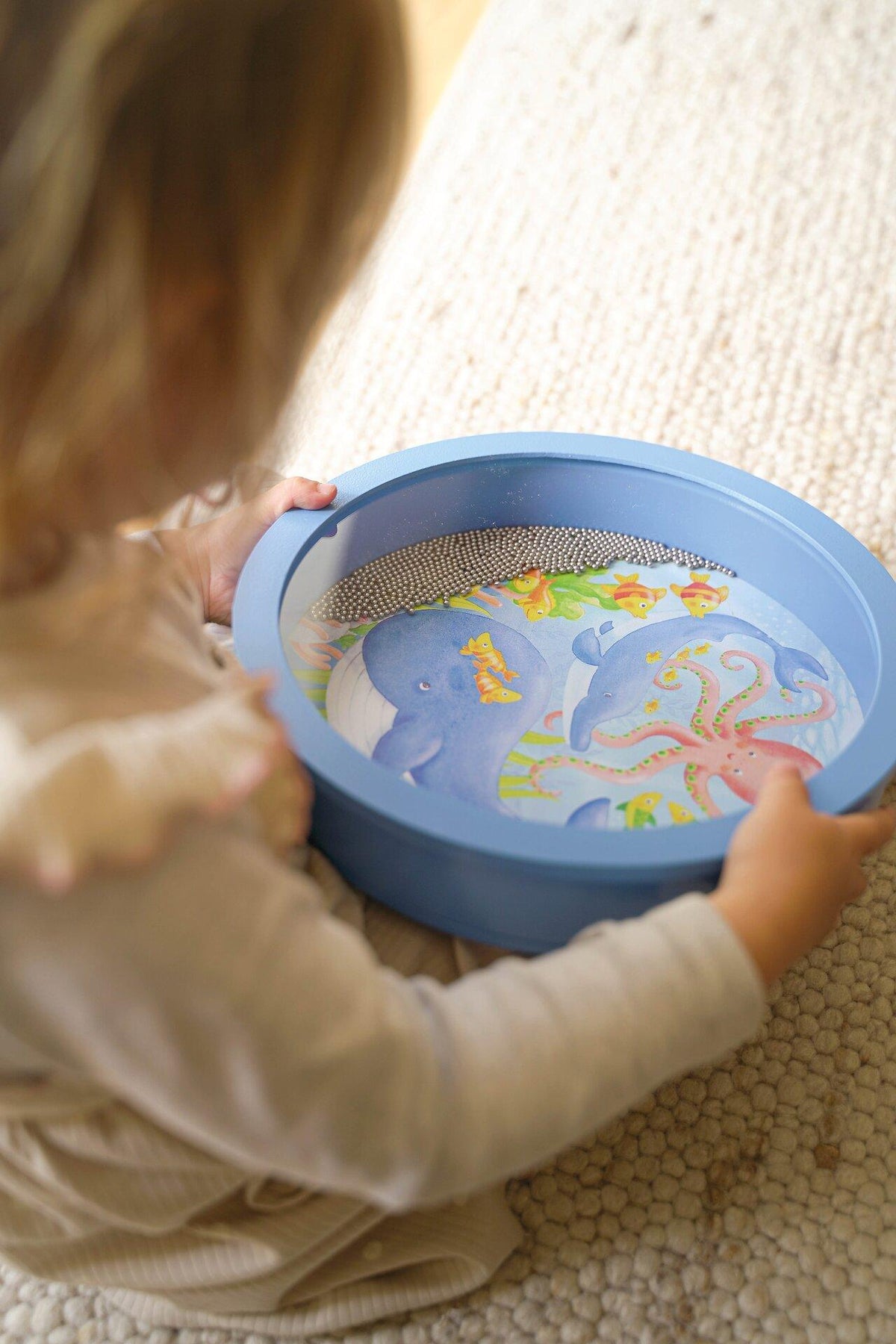 Meeresrauschen Trommel mit Unterwassermotiv – im Gebrauch