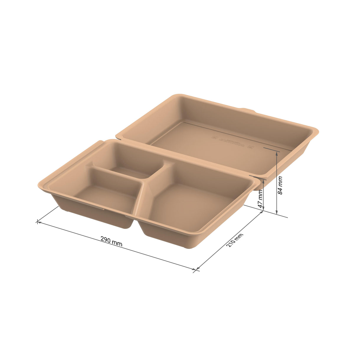 Menübox „ToGo“ XL, 3-geteilt