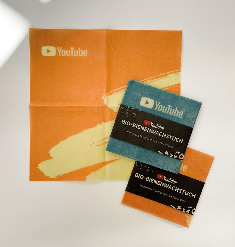 Bienenwachstuch mit Logo für YouTube